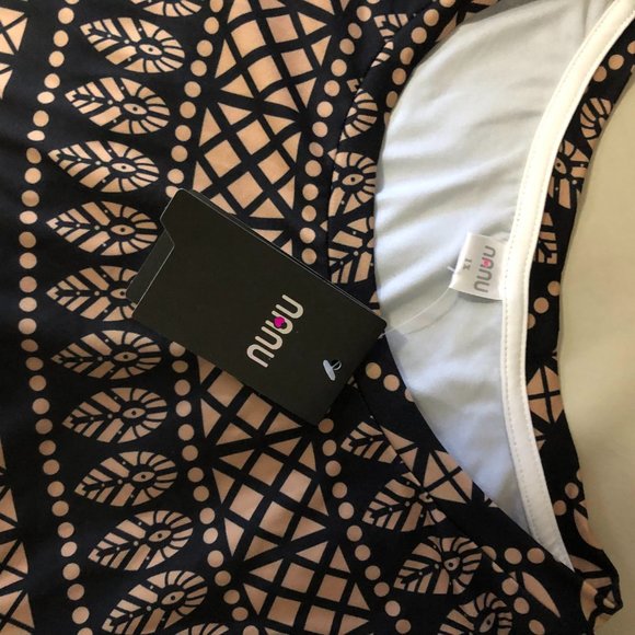 NWT! Nanu Black & Tan Graphic Print Tunic Top (XL) - Picture 4 of 4